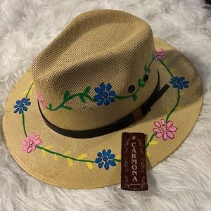 Carmona Mexican painted hat